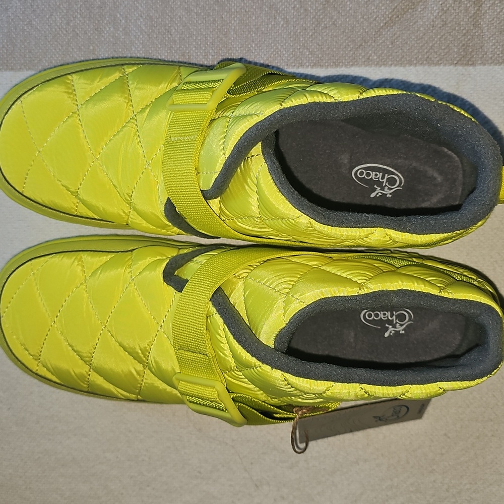 NWT Chaco Ramble Puff Mens 11.5 Hi Viz Green Fleece Lined - Picture 4 of 9
